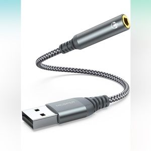 USB to 3.5mm Jack Audio Adapter. Never used. Ordered from Amazon!